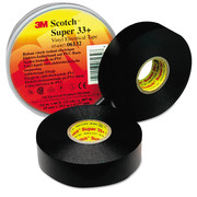3M Scotch 33+ Super Vinyl Electrical Tape, 0.75" x 44 ft., Black 80610833818
